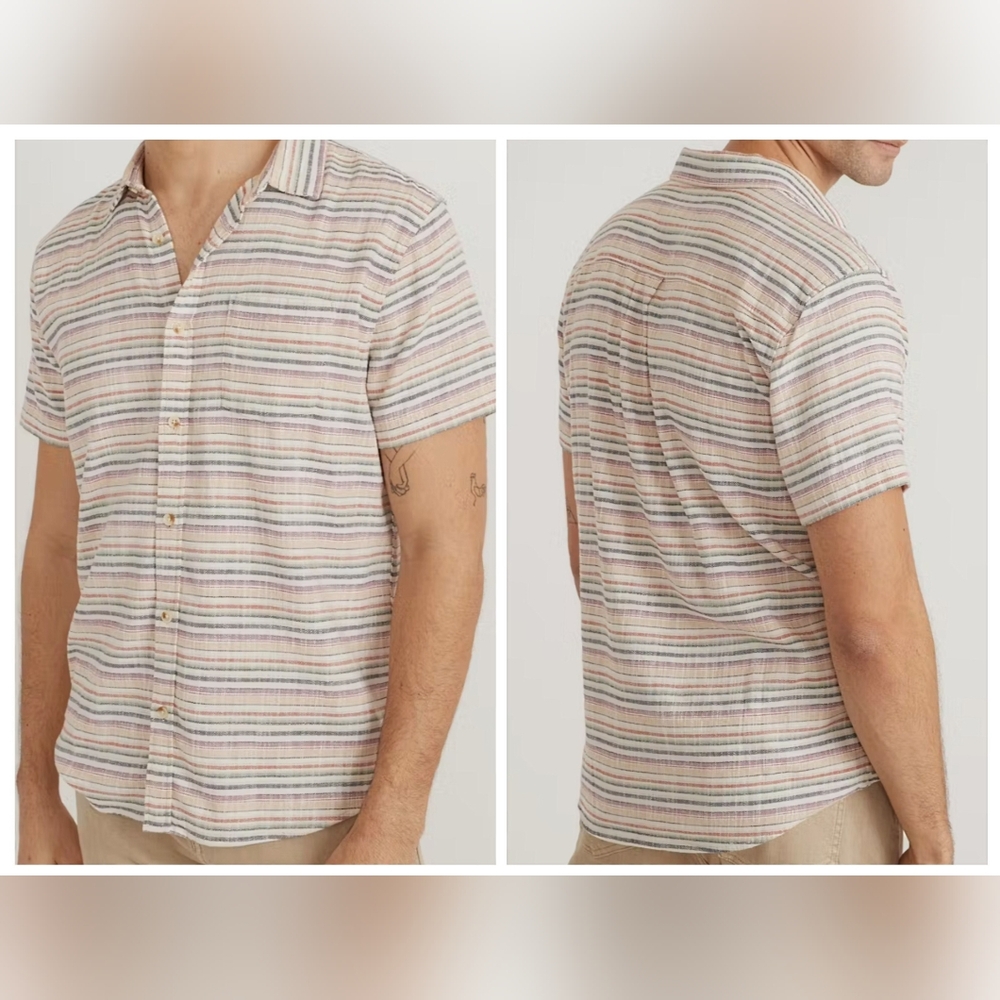 Marine Layer Multicolor Striped Casual Button Down Shirt